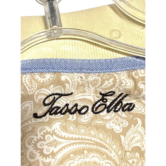 Tasso Elba Light Yellow Polo Shirt Mens S Preppy Casual Classic Pastel Spring - Picture 6 of 7